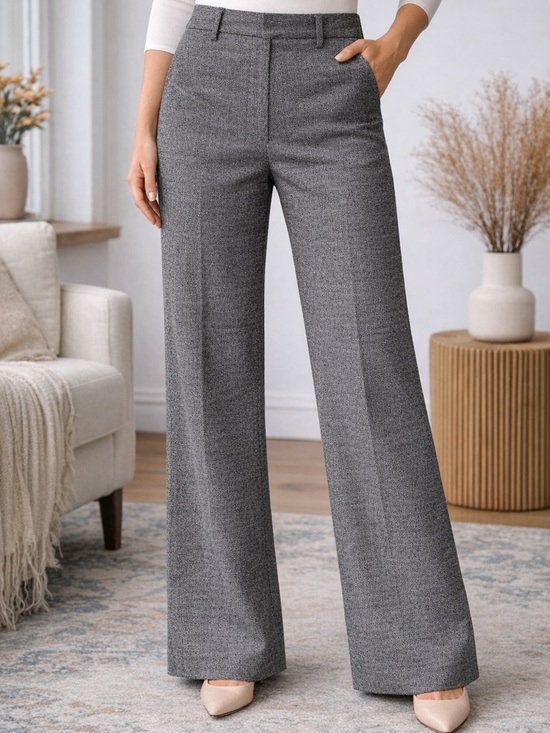 Liverpool Pants - Liverpool Gray Tweed Wide-Leg Pants NWT – High Rise Tailored Career Chic